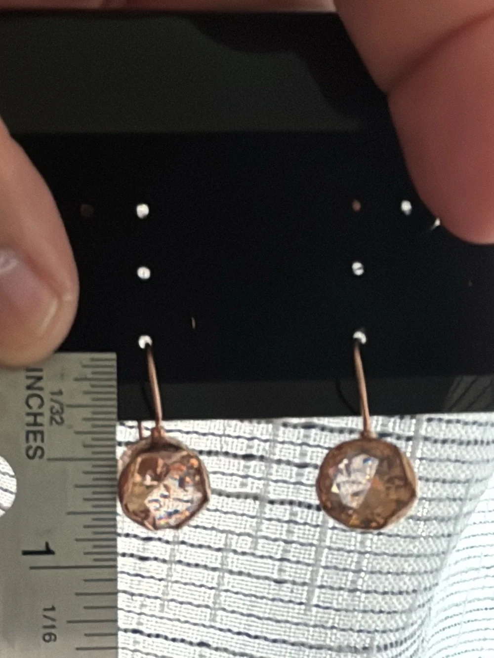 Silpada Rose Gold Sterling Silver with Champagne Quartz Earrings